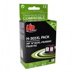 UPrint kompatibil. ink s F6U68AE, F6U67AE, HP 302XL, black+color,...