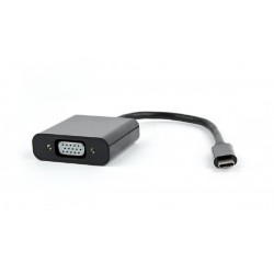 Gembird adaptér USB-C (M) na VGA (F) čierny, blister AB-CM-VGAF-01