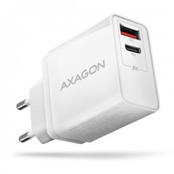 AXAGON ACU-PQ22W, PD & QUICK nabíječka do sítě 22W, 2x port (USB +...