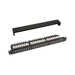 KELINE Patch panel 24port cat.5e STP black 606029