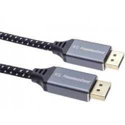 PremiumCord DisplayPort 1.4 přípojný kabel, kovové a zlacené...