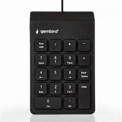 Gembird Numerická klávesnice KPD-U-02, USB, černá KLA05131J