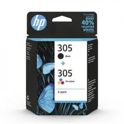 HP 305 2-Pack Tri-color/Black Original Ink Cartridge 6ZD17AE