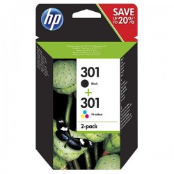 HP originál ink N9J72AE, black/color, blister, 190/165str., HP 301,...