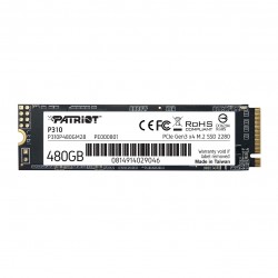 SSD 480GB PATRIOT P310 M.2 NVMe, Gen3x4 P310P480GM28