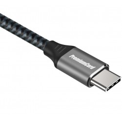 PremiumCord Kabel USB-C M/M, 100W 20V/5A 480Mbps bavlněný oplet, 2m...