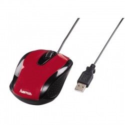 Hama optická myš AM-5400, metalická červená 134903