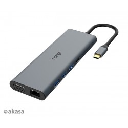 AKASA - USB Type-C 14-In-1 dokovací stanice 60W AK-CBCA28-18BK