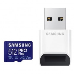 SAMSUNG Micro SDXC PRO+ 512GB (2021) + USB MB-MD512KB/WW