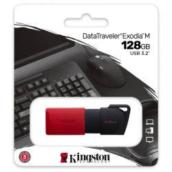 KINGSTON DataTraveler EXODIA M, 128GB, blk/red DTXM/128GB
