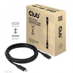 Club3D Prodlužovací kabel USB-C, 5Gbps, 60W(20V/3A), 4K60Hz (M/F),...
