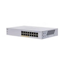 Cisco switch CBS110-16PP, 16xGbE RJ45, fanless, PoE, 64W - REFRESH...