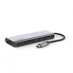 Belkin USB-C 7in1 Multiport adapter - 4K HDMI, USB-C PD 3.0, 2x...