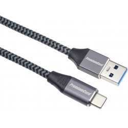 PremiumCord kabel USB-C - USB 3.0 A (USB 3.1 generation 1, 3A,...