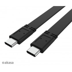 AKASA kabel USB-C na USB-C, 20G, 46W PD, 4K@60Hz, 1m AK-CBUB60-10BK