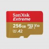 SanDisk micro SDXC karta 256GB Extreme (190 MB/s Class 10, UHS-I U3 V30) + adaptér SDSQXAV-256G-GN6MA