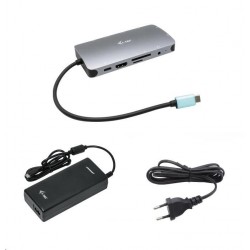i-tec USB-C Metal Nano Dock HDMI/VGA with LAN + PD 100 W + zdroj...