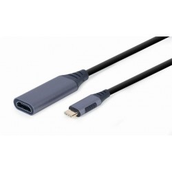 Gembird adaptér USB-C (M) na HDMI (F), 0.15m kábel, šedý...