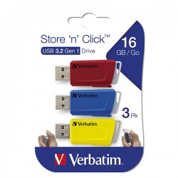 Verbatim USB flash disk, USB 3.0 (3.2 Gen 1), 16GB, Store N Click,...