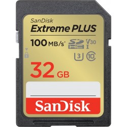 SanDisk Extreme PLUS/SDHC/32GB/100MBps/UHS-I U3 / Class 10...