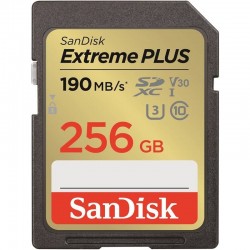 SanDisk Extreme PLUS/SDXC/256GB/190MBps/UHS-I U3 / Class 10...