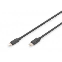 DIGITUS Pružinový kabel USB - C na Lightnig MFI C94 TPU USB 2.0,...
