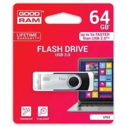 64 GB USB 3.0 kľúč GOODRAM Twister Čierna UTS3-0640K0R11