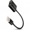 Axagon ADA-12 USB - cable audio USB zvukovka s 15 cm kablíkem a kovovým tělem