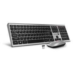 CONNECT IT Combo bezdrátová stříbrná klávesnice + myš, (+2x AAA +1x...
