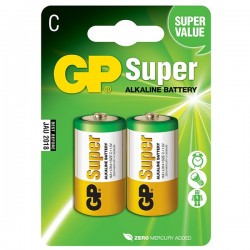Batéria alkalická, LR14, 1.5V, GP, blister, 2-pack, SUPER, malý...