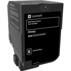 Lexmark originál toner 74C20KE, black, 3000str., return, Lexmark...