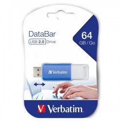 Verbatim USB flash disk, USB 2.0, 64GB, DataBar, modrý, 49455, pre...
