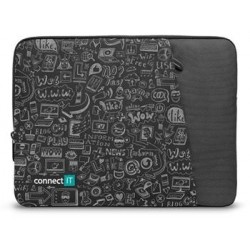 CONNECT IT Doodle pouzdro pro notebook 13.3", ČERNÉ CFF-7013-DD