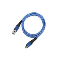 Crono kabel USB 2.0/  USB A samec - USB C, 1,0m, modrý high premium...