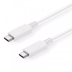 Kabel C-TECH USB 3.2, Type-C (CM/CM), PD 100W, 20Gbps, 2m, bílý...