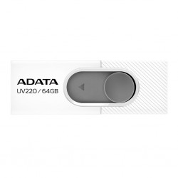 Adata Flash Drive UV220, 64GB, USB 3.0, white and grey...
