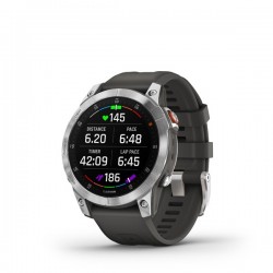 Garmin epix (Gen 2), Slate Stainless Steal, Silicone Band 010-02582-01