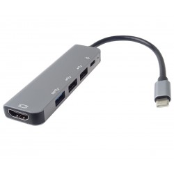 PremiumCord USB-C na HDMI + USB3.0 + 2x USB2.0 + PD(power delivery)...