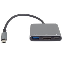 PremiumCord Adaptér USB-C na HDMI + USB3.0 + PD, rozlišení 4K a...