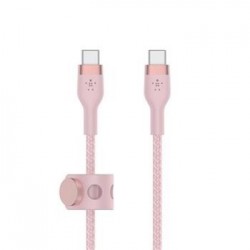 Belkin USB-C na USB-C kabel, 2m, růžový - odolný PRO Flex CAB011bt2MPK