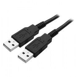 Logo USB kábel (2.0), USB A samec - USB A samec, 1.8m, čierny,...