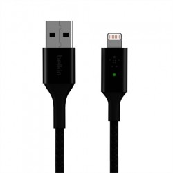 Belkin kábel Boost Charge Smart LED USB-A to Lightning 1.2m - Black...