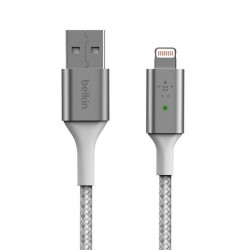 Belkin kábel Boost Charge Smart LED USB-A to Lightning 1.2m - White...