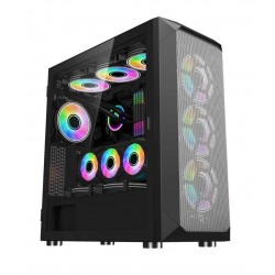 1stCOOL MiddleTower Wind Storm Black, E-ATX, USB3.0 + set 4x ARGB fan