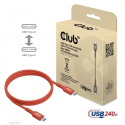 Club3D kabel USB-C, PD 240W(48V/5A) EPR M/M 1m CAC-1511