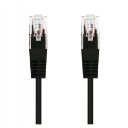 C-TECH kabel patchcord Cat5e, UTP, černá, 2m CB-PP5-2BK
