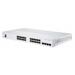 Prepínač Cisco CBS350-24T-4G, 24xGbE RJ45, 4xSFP, bez ventilátora -...