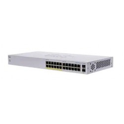 Prepínač Cisco CBS110-24PP-UK, 24xGbE RJ45, 2xSFP (kombo s 2 GbE),...