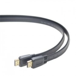 PremiumCord HDMI High Speed  Ethernet plochý kabel, zlacené...
