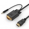 GEMBIRD Kábel HDMI Samec/VGA Samec  + 3,5mm Jack A-HDMI-VGA-03-6
